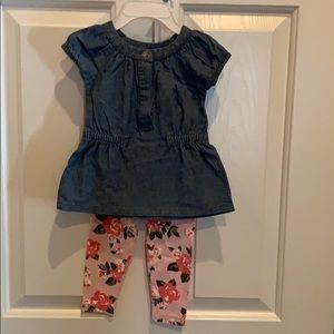 Baby soft denim top and leggings